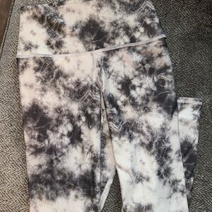 Evolution and Creation Black and White Tie-Dye Leggings